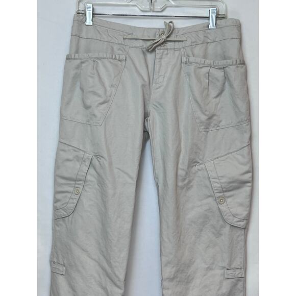 North Face Women's Khaki Flare Leg Adjustable Pullon Athletic Pants - Size 8 - Picture 9 of 9
